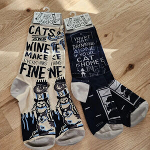 Primitives by Kathy cat socks ser of 2